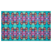 小小妖精や小人のキノコファンタジー ファブリック (ファットクウォーター)