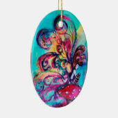 小小妖精や小人のマッシュルーム鮮やか赤ルビー セラミックオーナメント (右)