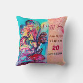 小小妖精や小人キノコ、女の子の赤ちゃんシャワーベビー状態 クッション (裏面)