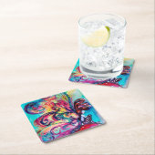 小小妖精や小人 スクエアペーパーコースター (インサイチュ)