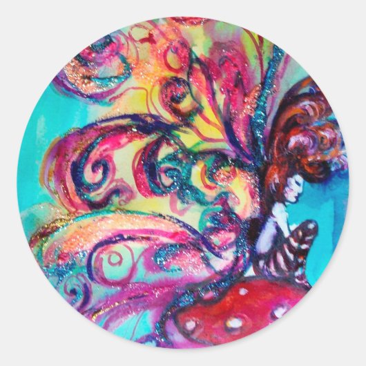 小小妖精や小人 ラウンドシール (正面)