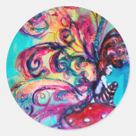 小小妖精や小人 ラウンドシール