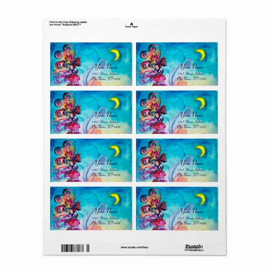 小小妖精や小人 ラベル (フルシート)