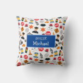 小少年警察官パターン・キッズ クッション (裏面)