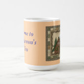 小屋のマグ(個人化して下さい) コーヒーマグカップ (中央)