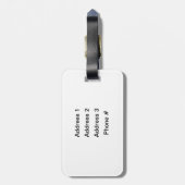 小屋の熱の荷物のラベル(パーソナライズな) ラゲッジタグ (裏面縦)