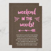 小屋の熱|の素朴でシックなバチェロレッテ 招待状 (正面/裏面)
