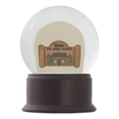 小屋の生命感情的な雪の地球 スノーグローブ (裏面)