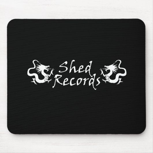 小屋はマウスパッド-黒--を記録します マウスパッド (正面)