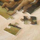 小屋、c.17の外のリーワード諸島のカリブ族家族 ジグソーパズル (側面)