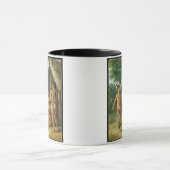 小屋、c.17の外のリーワード諸島のカリブ族家族 マグカップ (中央)