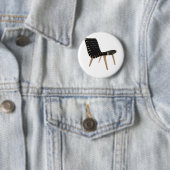 小山の世紀半ばのモダンな革紐の椅子によるイェンスRISOM 缶バッジ (インサイチュ)