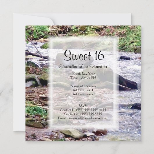 小川のほとり 招待状 (正面)