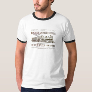 小川のロコモーティブの仕事1890のスタイルの信号器のTシャツ Tシャツ