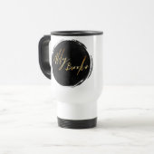 小川のロゴのタンブラー トラベルマグ (正面左)