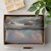 小川の野生の七面鳥の絵 薄葉紙 (ギフト)