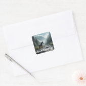 小川の馬ステッカー スクエアシール (封筒)