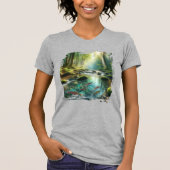 小川の魚 Tシャツ (正面)