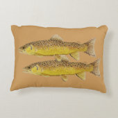 小川及び茶色の枕 アクセントクッション (裏面)