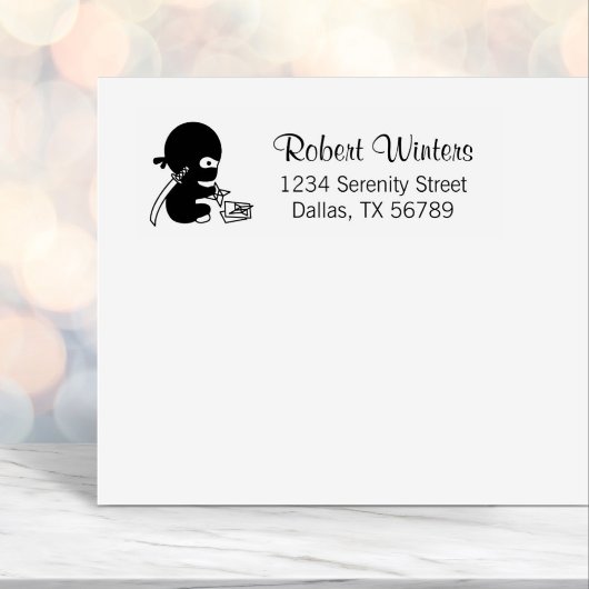 小忍者折り紙スターアドレス セルフインキングスタンプ