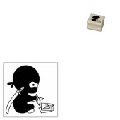 小忍者折り紙スター1x1 ラバースタンプ (押印)