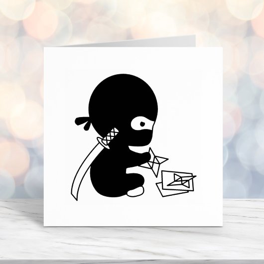 小忍者折り紙スター セルフインキングスタンプ