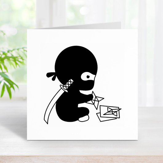 小忍者折り紙スター ラバースタンプ