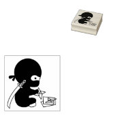 小忍者折り紙スター ラバースタンプ (押印)