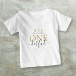 小恋しく思パーソナライズされた1ダフルベビーTシャツ ベビーTシャツ<br><div class="desc">可愛いパーソナライズされたおもしろい恋しく思Tシャツ。Thisisnomeによる設計©</div>