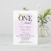 小恋しく思一ダーフル紫1歳の誕生日パーティー 招待状 (スタンド正面)