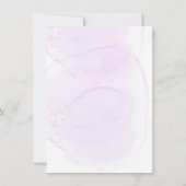 小恋しく思一ダーフル紫1歳の誕生日パーティー 招待状 (裏面)