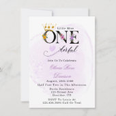 小恋しく思一ダーフル紫1歳の誕生日パーティー 招待状 (正面)