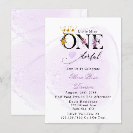 小恋しく思一ダーフル紫1歳の誕生日パーティー 招待状