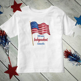 小恋しく思独立系アメリカ国旗 トドラーTシャツ