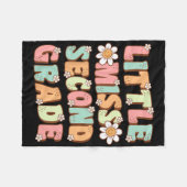 小恋しく思2年生かわいいグルービー初日 フリースブランケット (正面(横))