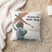 小悪魔のトンボ凧のファンタジーの装飾用クッション クッション (ブランケット)