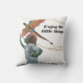 小悪魔のトンボ凧のファンタジーの装飾用クッション クッション (裏面)