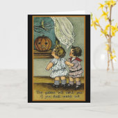 小悪魔はハロウィンカードつかまえます カード (黄色い花)