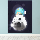 小惑星が地球に衝突！ キャンバスプリント (インサイチュ (ウッドフロア))