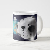 小惑星が地球に衝突! ジャンボコーヒーマグカップ (正面右)