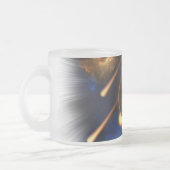 小惑星アポカリプスフラクタルアートスペースエスケープ フロストグラスマグカップ (左)