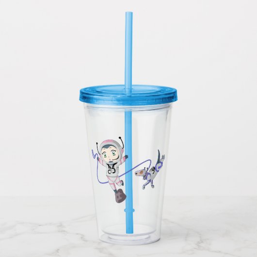 小惑星ガール アクリルタンブラー (正面)