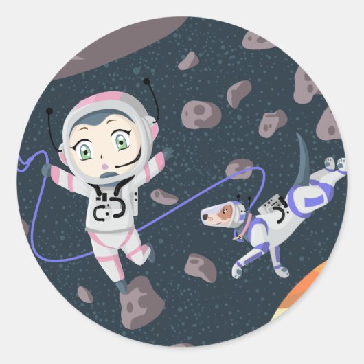小惑星ガール ラウンドシール (正面)