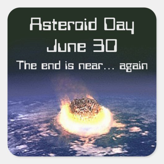 小惑星デー6月30日 スクエアシール (正面)
