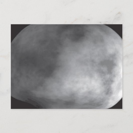 小惑星ベスタのコンピュータモデル ポストカード (正面)