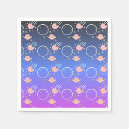 小惑星ムーン銀河系ガールズバースデーパーティー スタンダードカクテルナプキン