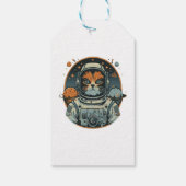 小惑星上の猫宇宙飛行士 ギフトタグ (裏面)