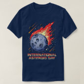 小惑星国際的の日6月30日の天文学メテオ Tシャツ (デザイン正面)