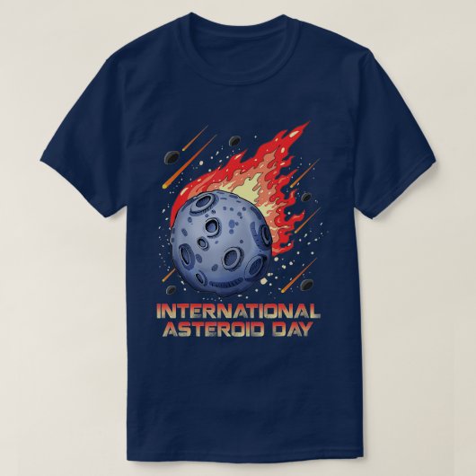小惑星国際的の日6月30日の天文学メテオ Tシャツ (デザイン正面)