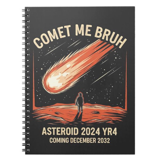 小惑星2024 YRおもしろい4彗星 ノートブック (正面)